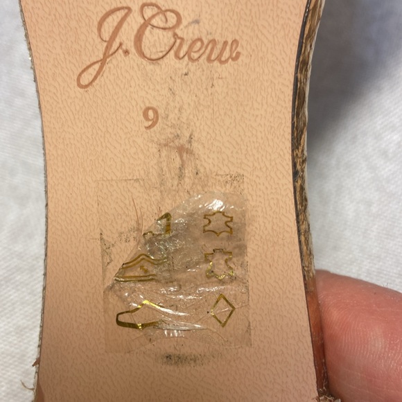 Jcrew Metallic Gold Penny Sandal With Ankle Strap. Size 9 - Picture 12 of 12